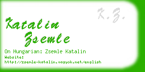 katalin zsemle business card